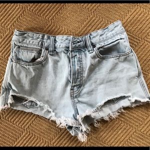 Free People high waisted jean shorts